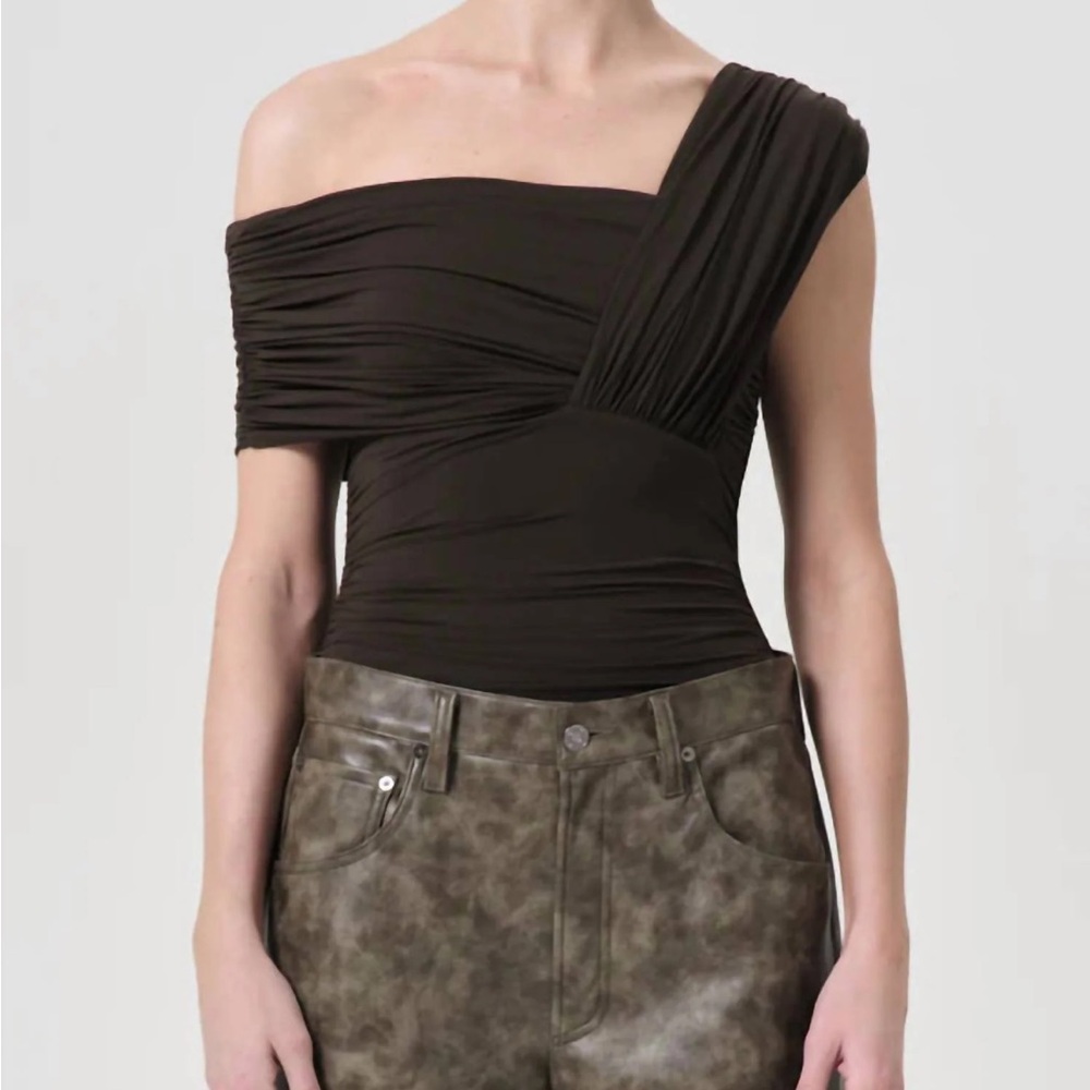 NWOT Agolde Etienne off shoulder bodysuit small